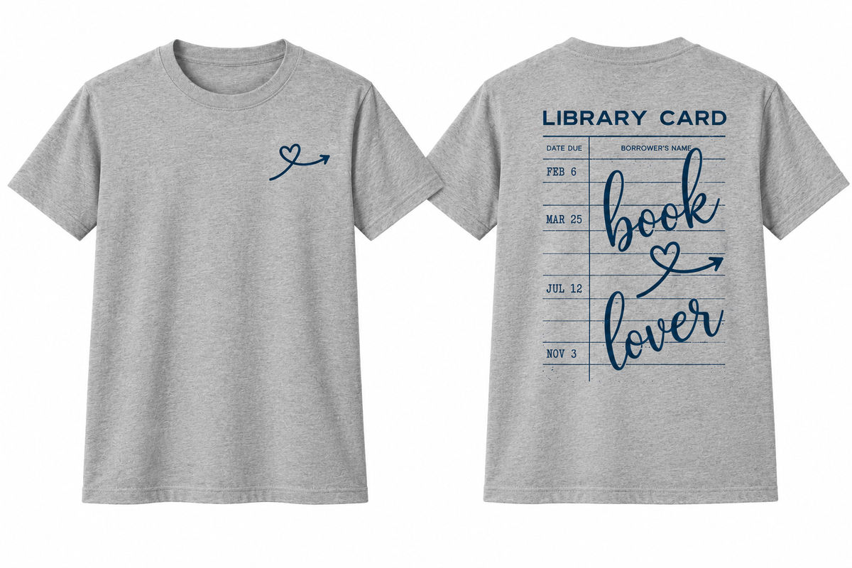 Book Lover Grey Tshirt