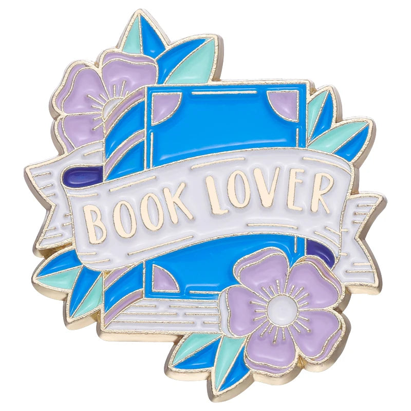 Book Lover Floral Pin