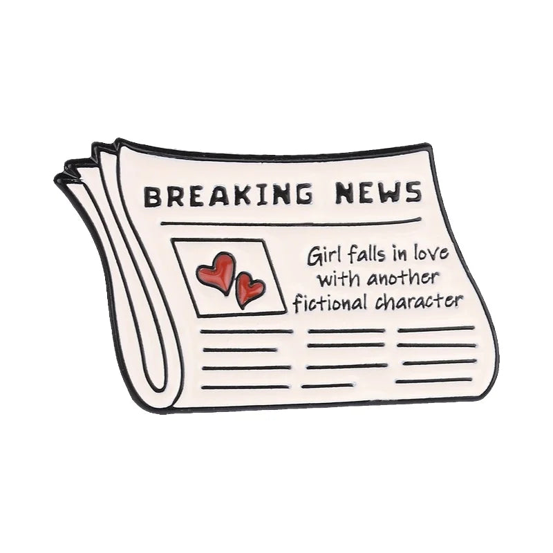 Breaking News Fictional Crush Pin