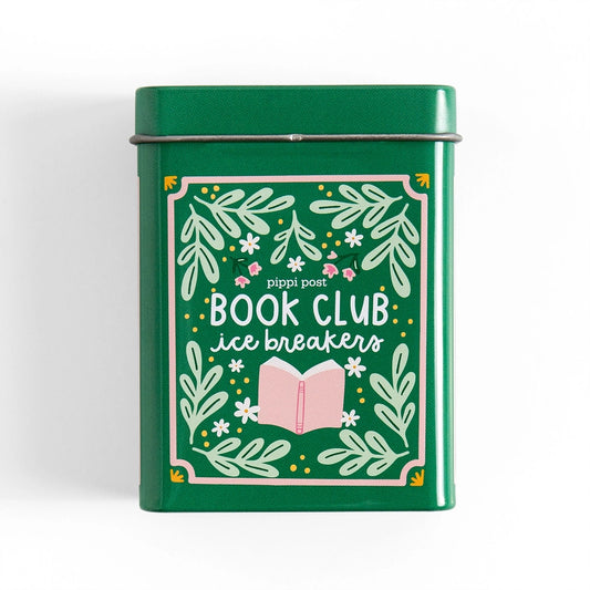 Book Club Ice Breakers Game - Deck of Cards + Storage Tin