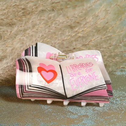 "Libraries are for everyone" Book Hair Clip