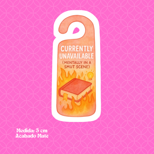 "Currently Unavailable" Bookish Sticker