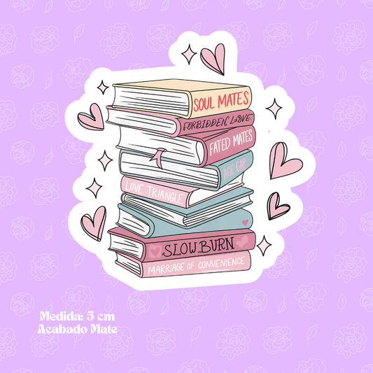 "Stack of Books" Bookish Sticker
