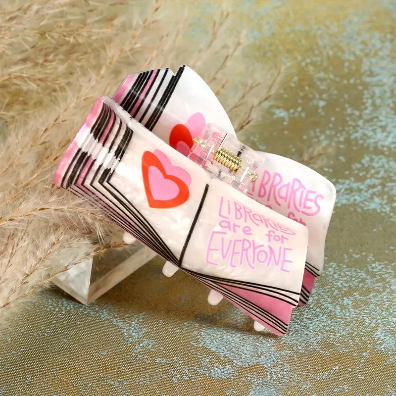 "Libraries are for everyone" Book Hair Clip