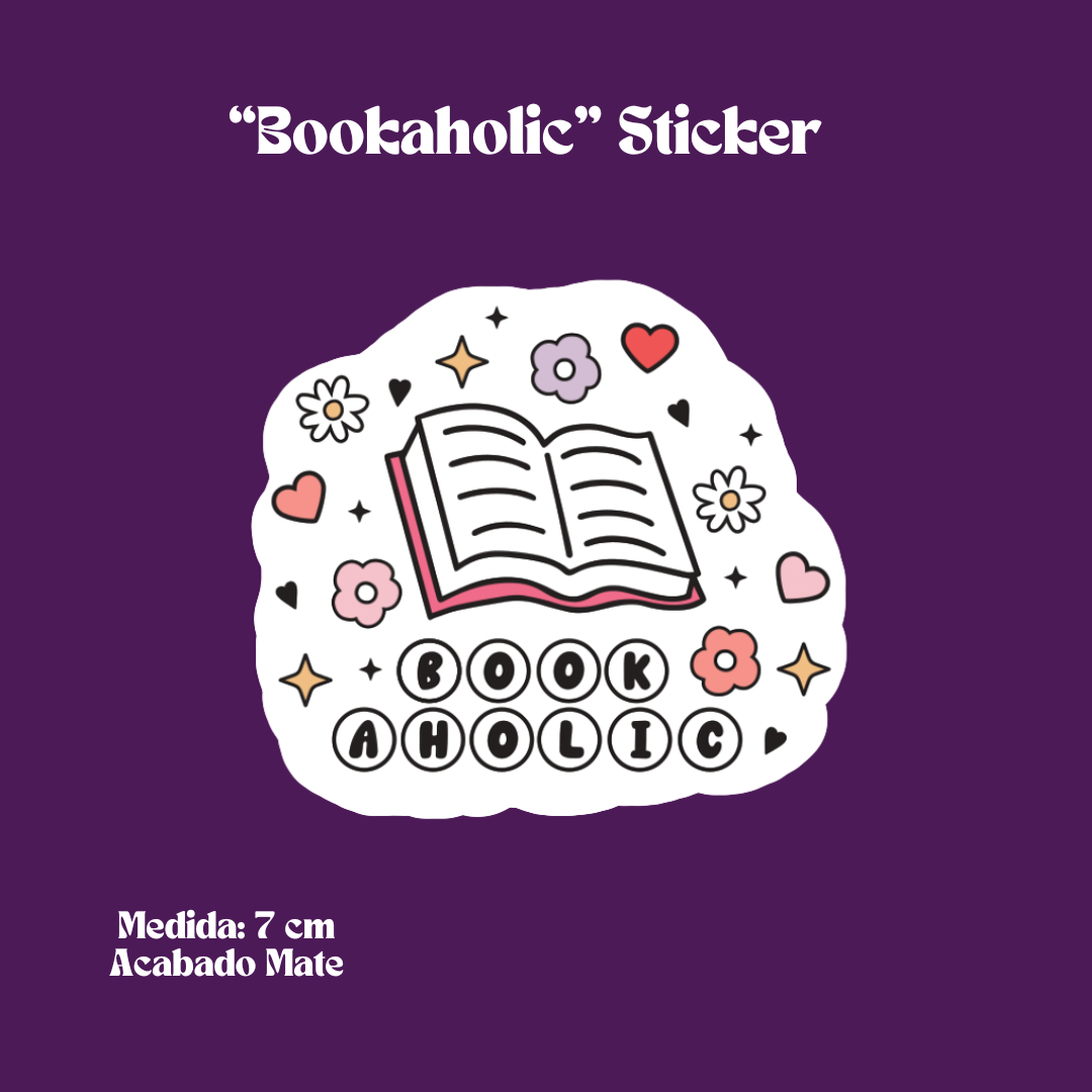 "Bookaholic" Sticker