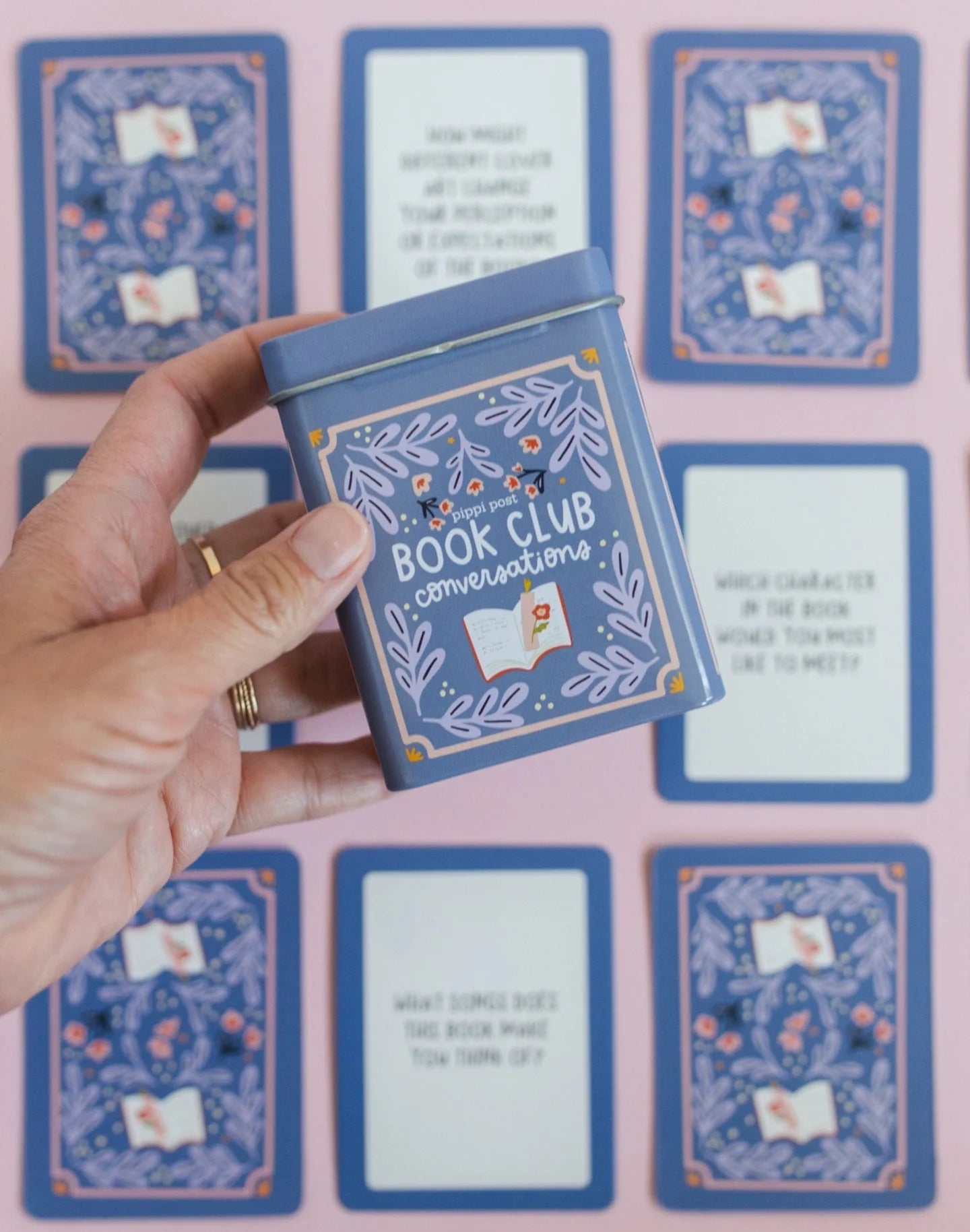 Book Club Reading Conversation Game - Deck of Cards + Storage Tin