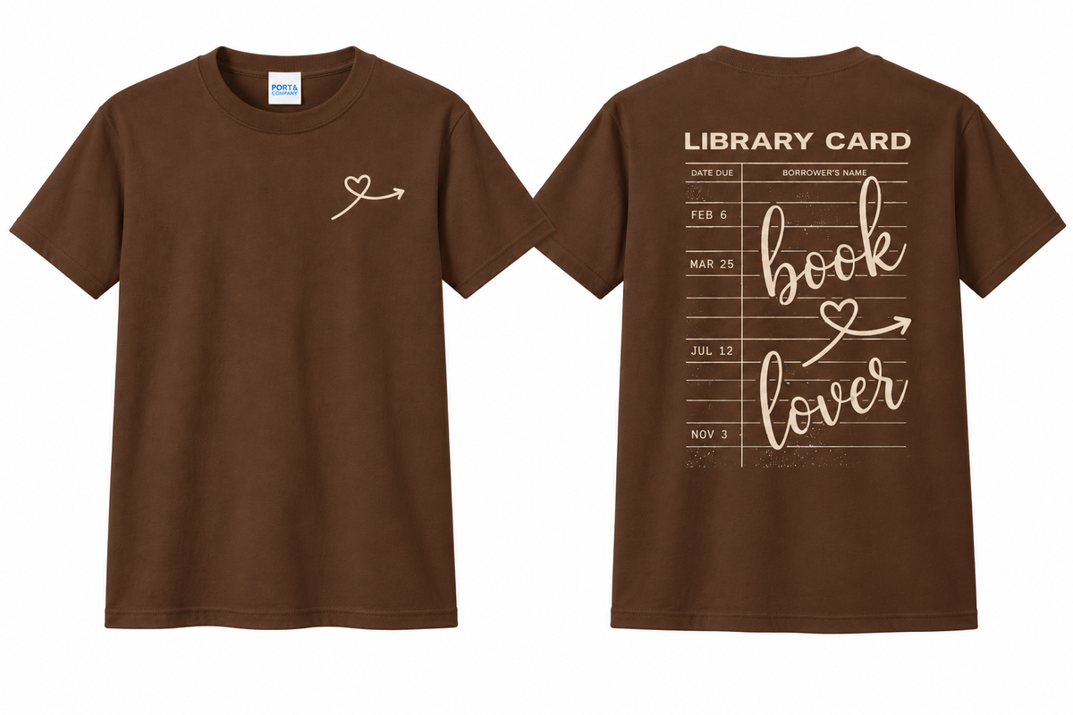 Book Lover Brown Tshirt