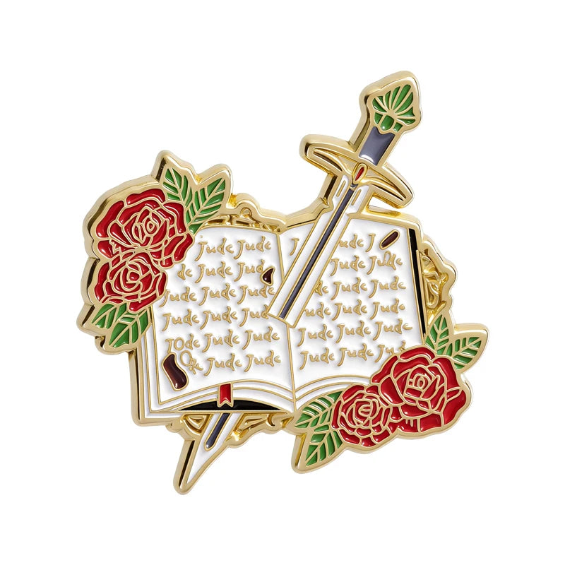 Rose & Sword Book Pin