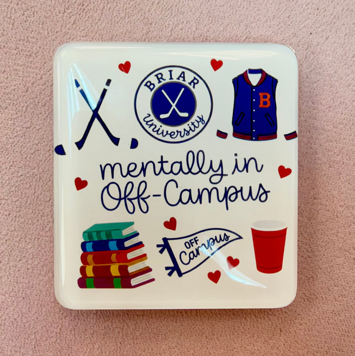 "Mentally in Off-Campus" MagSafe Kindle Grip