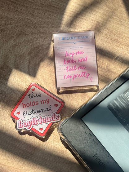 "Buy me books and tell me I'm pretty" Magsafe Kindle Grip