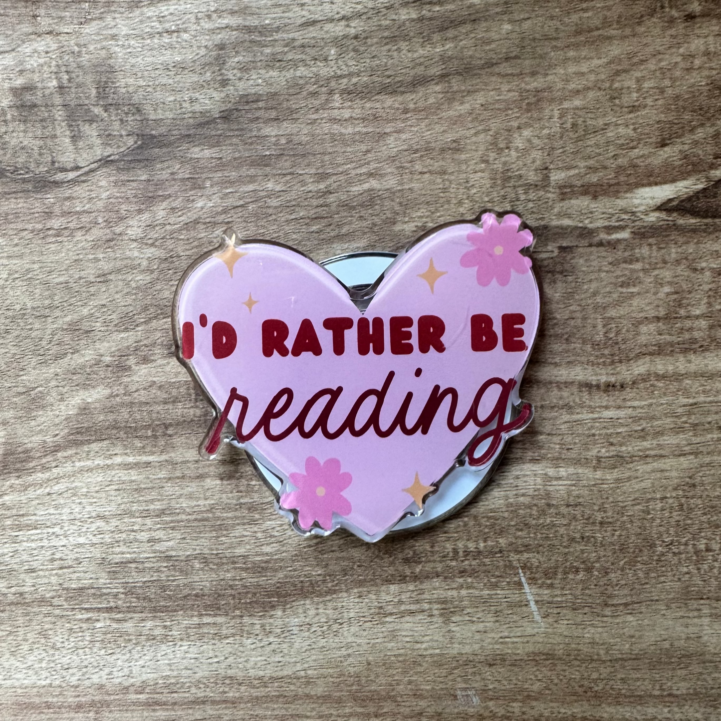 "I'd Rather Be Reading" Heart Básico & Magsafe Kindle Grip