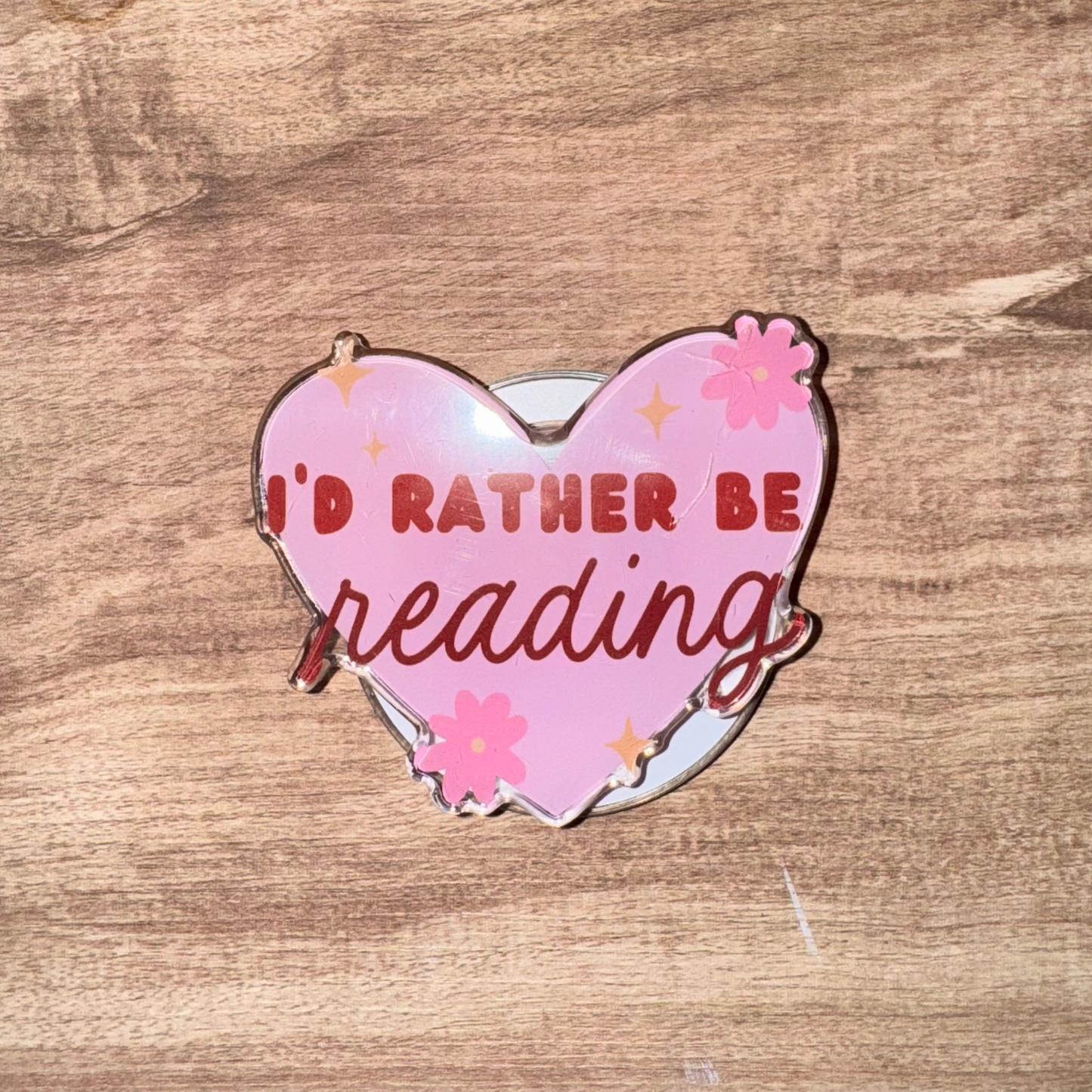 "I'd Rather Be Reading" Heart Básico & Magsafe Kindle Grip
