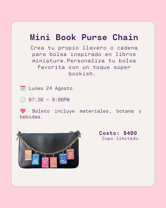 Mini Book Purse Chain -Lunes 24 Agosto