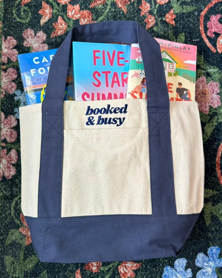 "Booked & Busy" Mini Totebag