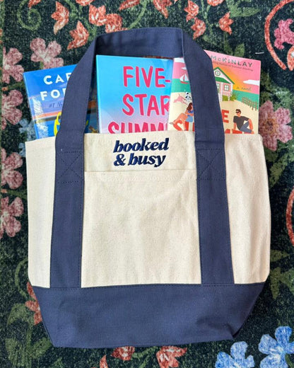 "Booked & Busy" Mini Totebag