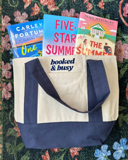 "Booked & Busy" Mini Totebag