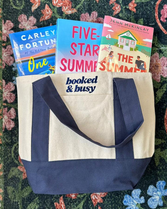 "Booked & Busy" Mini Totebag