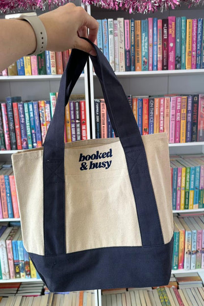 "Booked & Busy" Mini Totebag