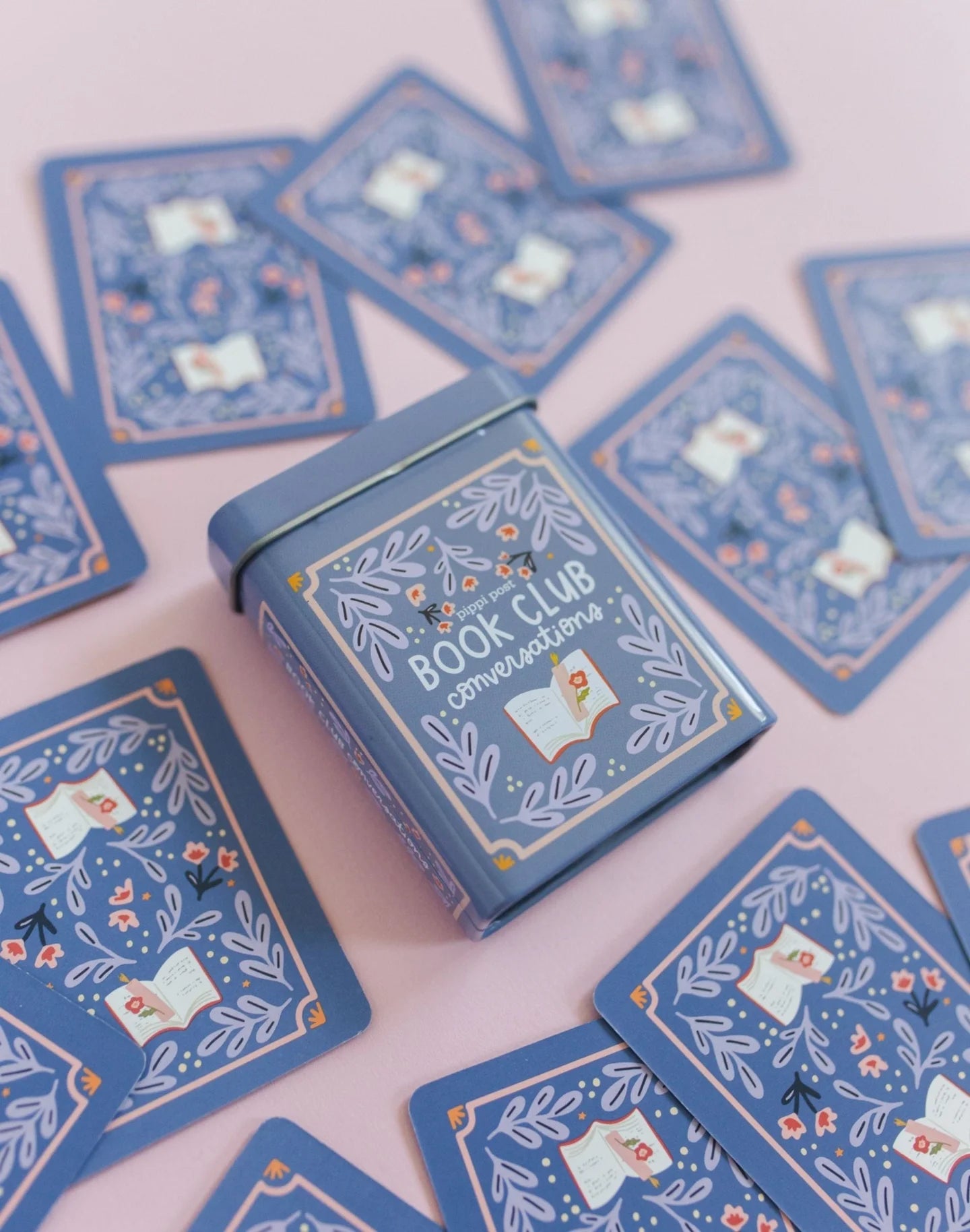 Book Club Reading Conversation Game - Deck of Cards + Storage Tin