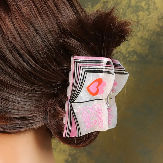 "Libraries are for everyone" Book Hair Clip